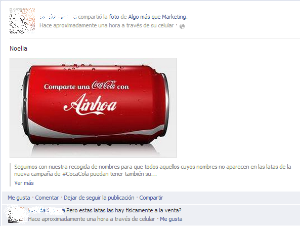 aprovecharse de la campaña de cocacola