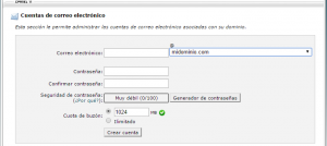 crear cuenta email en cpanel